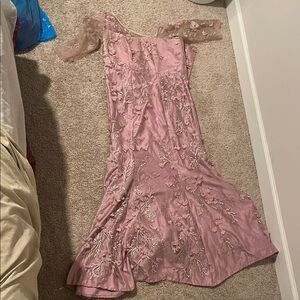 Elegant Pink Floral Gown